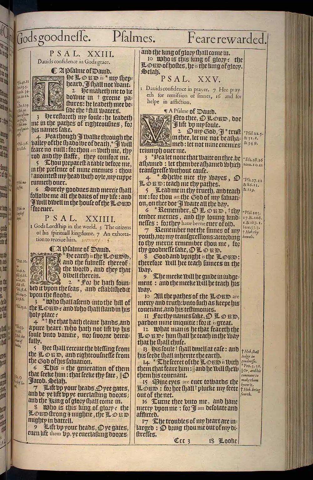 Psalms Chapter 25 Original 1611 KJV Bible Scan