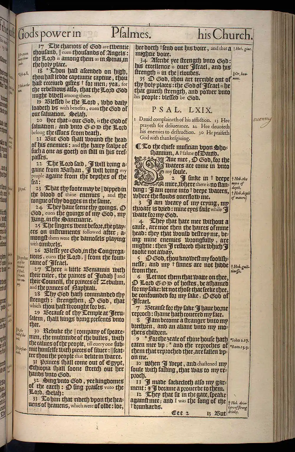 Psalms Chapter 69 Original 1611 KJV Bible Scan