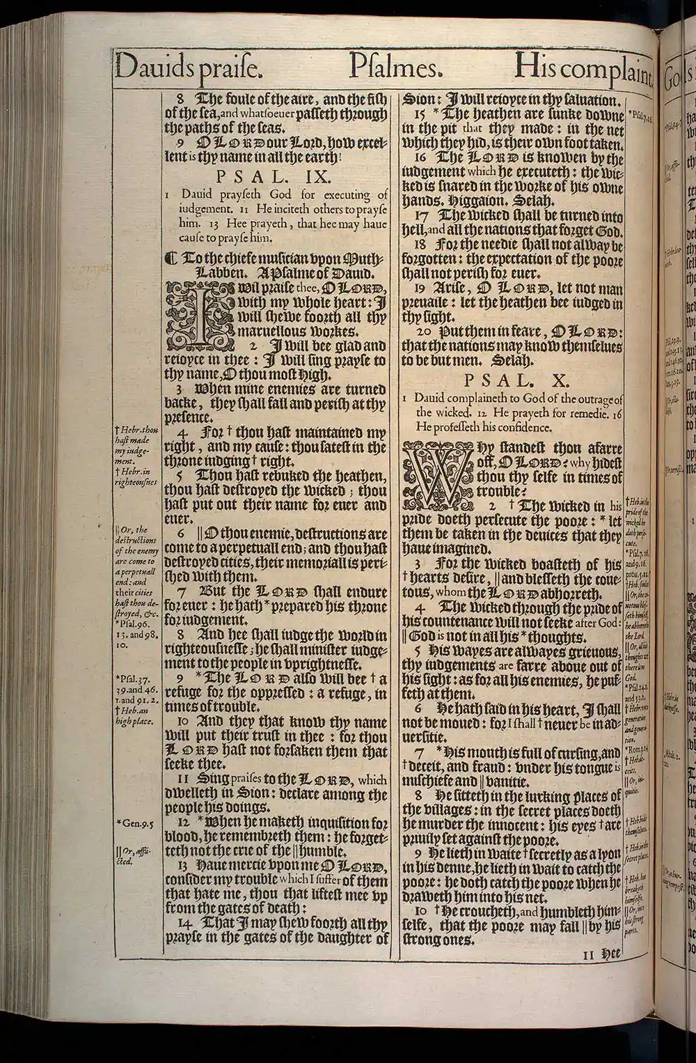 Psalms Chapter 10 Original 1611 KJV Bible Scan