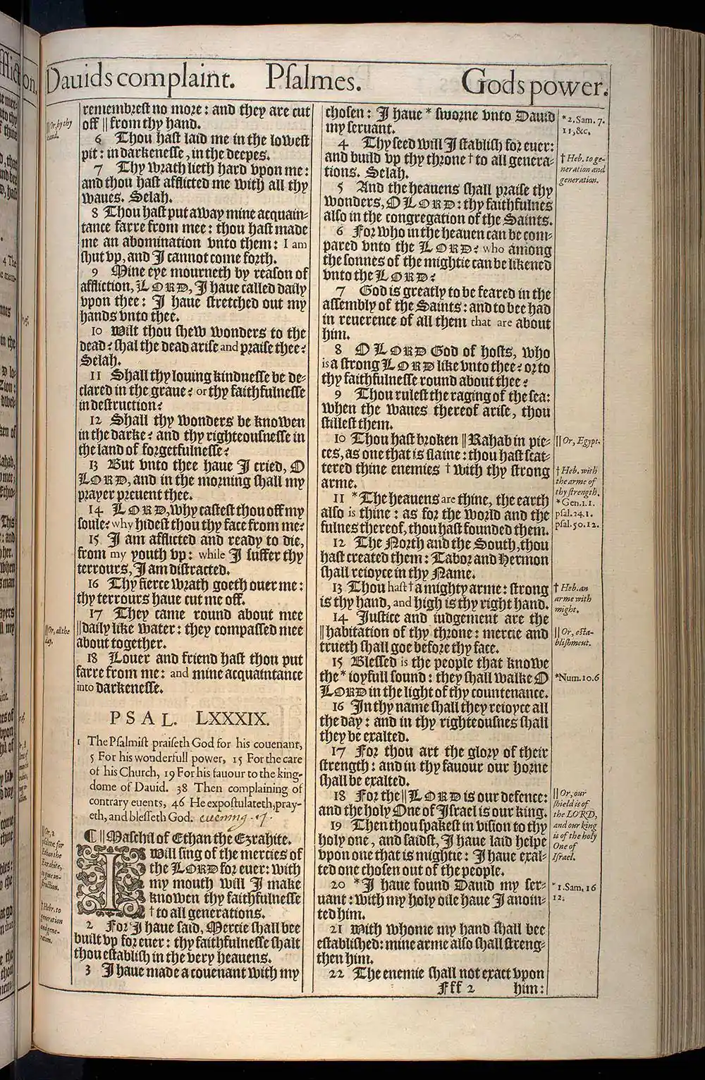 Psalms Chapter 88 Original 1611 KJV Bible Scan