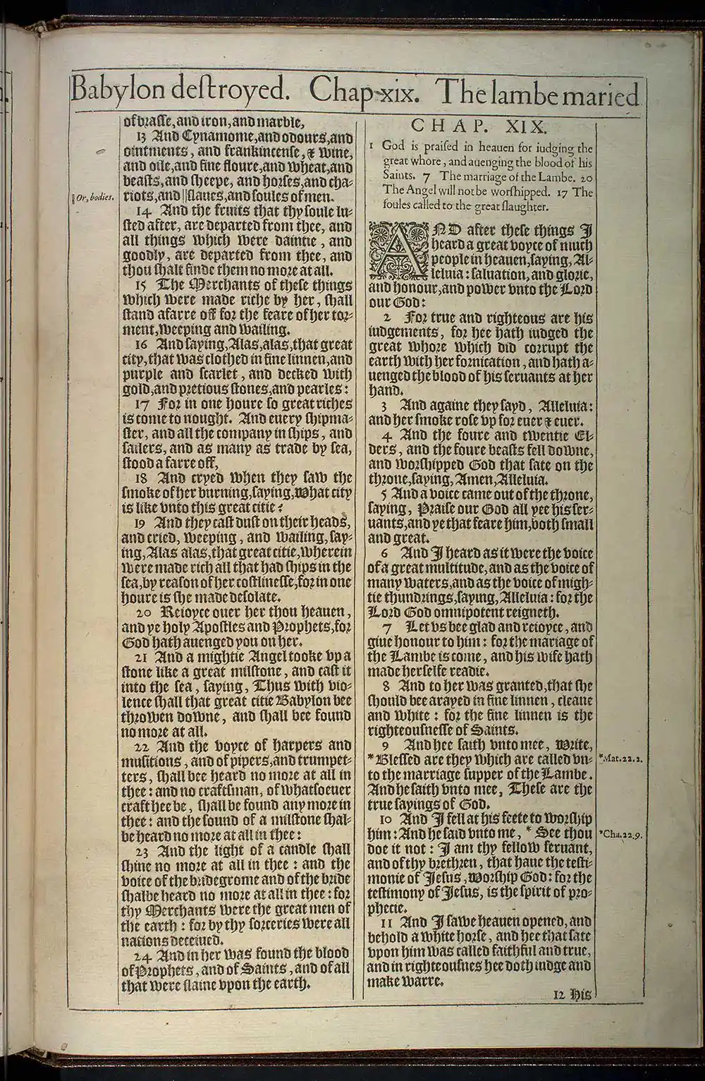 Revelation Chapter 18 Original 1611 KJV Bible Scan