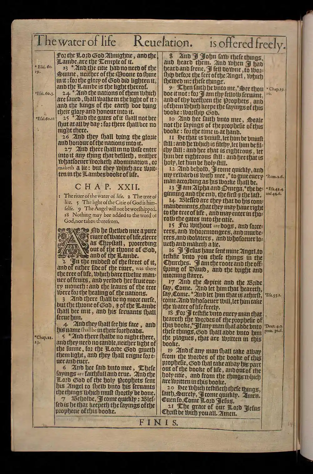Revelation Chapter 21 Original 1611 KJV Bible Scan