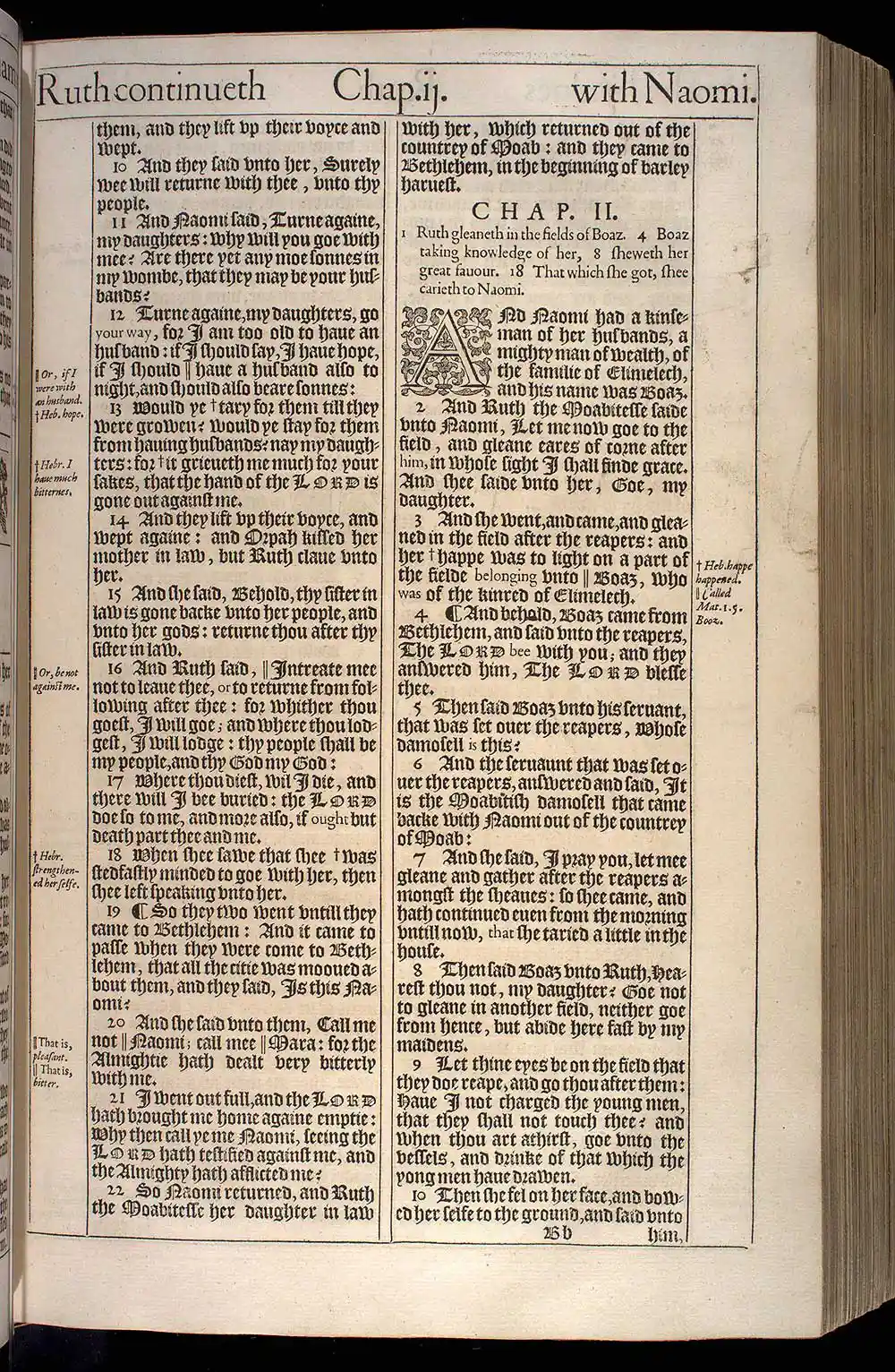 Ruth Chapter 1 Original 1611 KJV Bible Scan