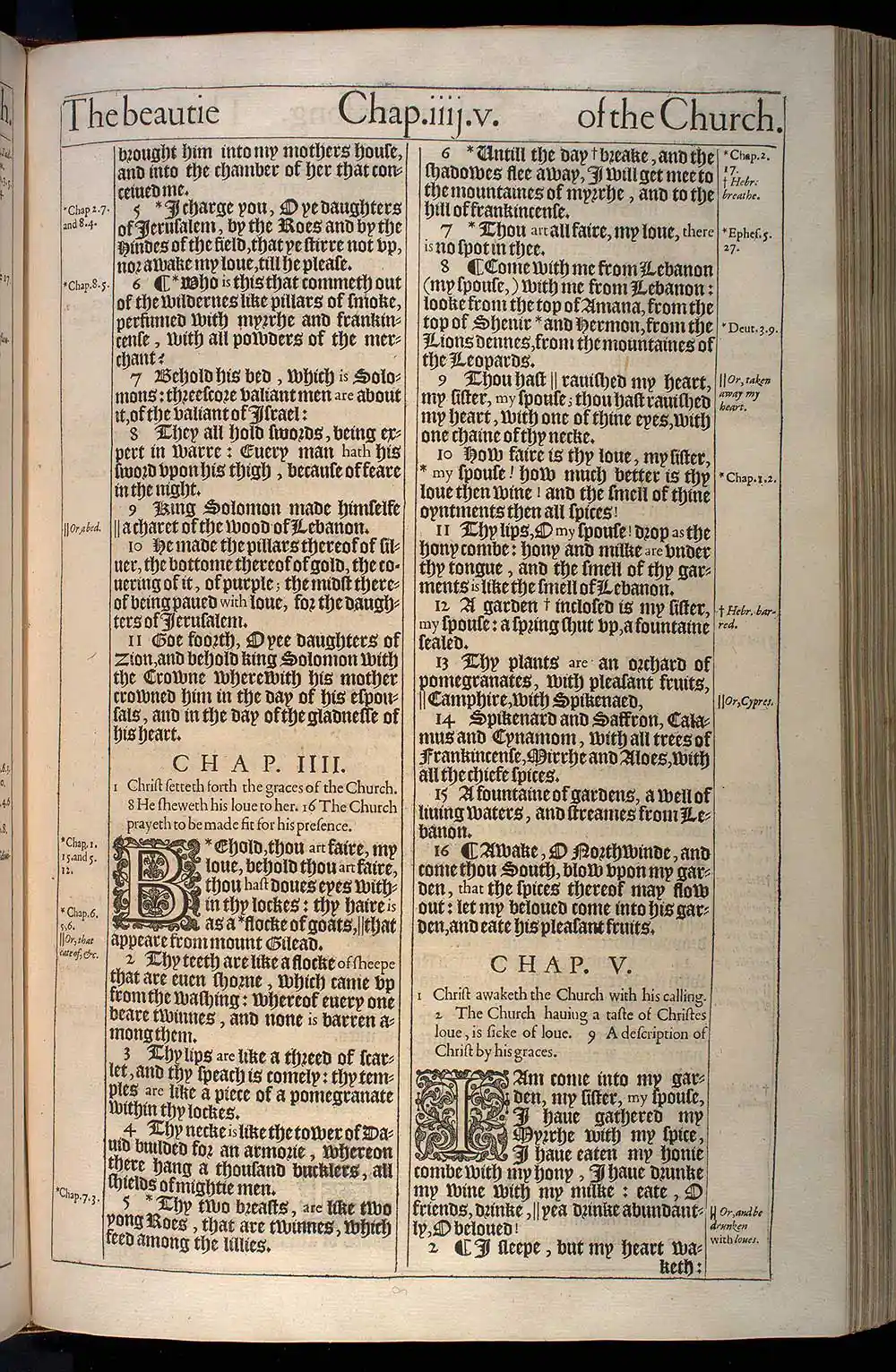 Song of Solomon Chapter 5 Original 1611 KJV Bible Scan