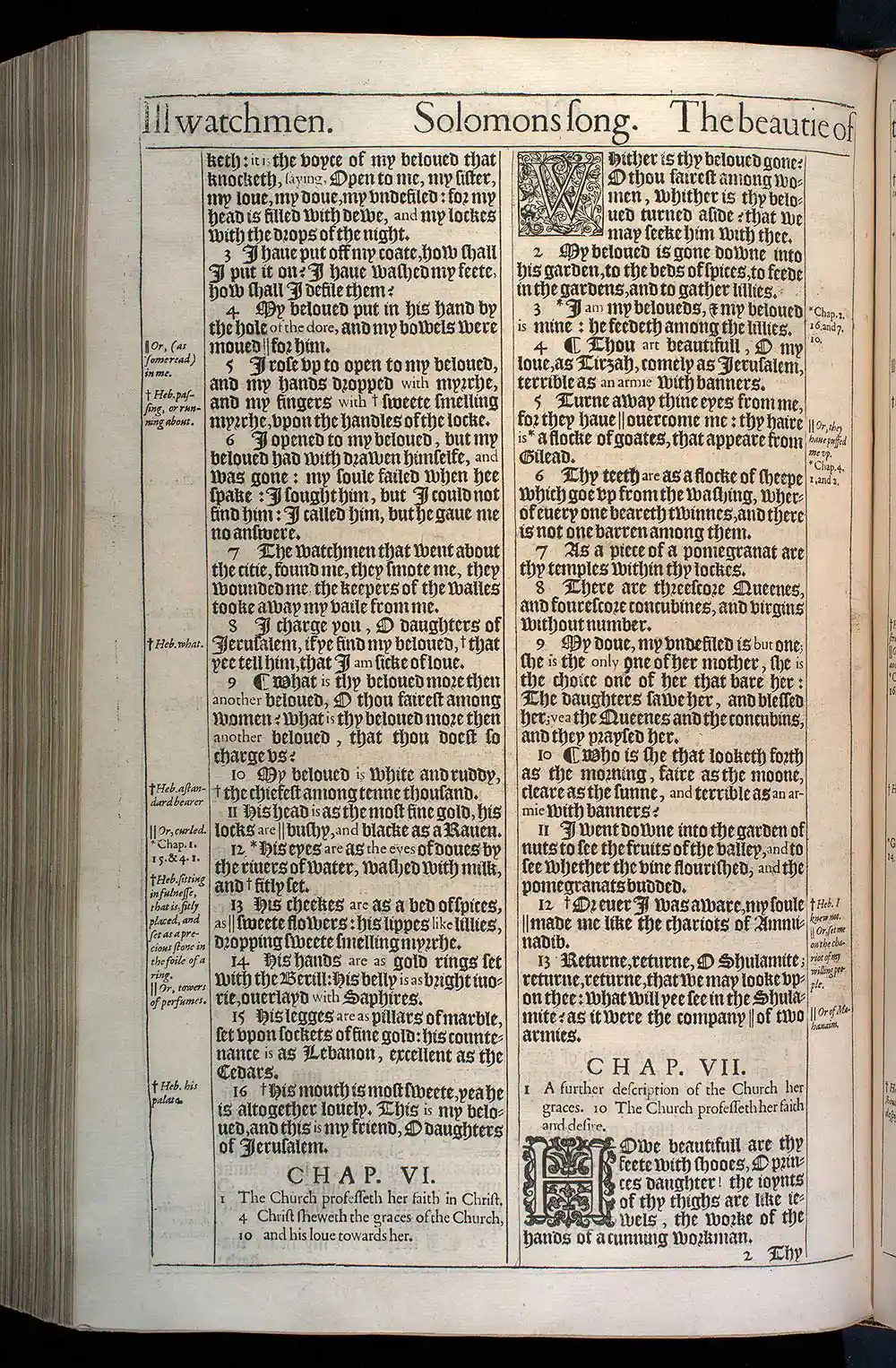 Song of Solomon Chapter 5 Original 1611 KJV Bible Scan