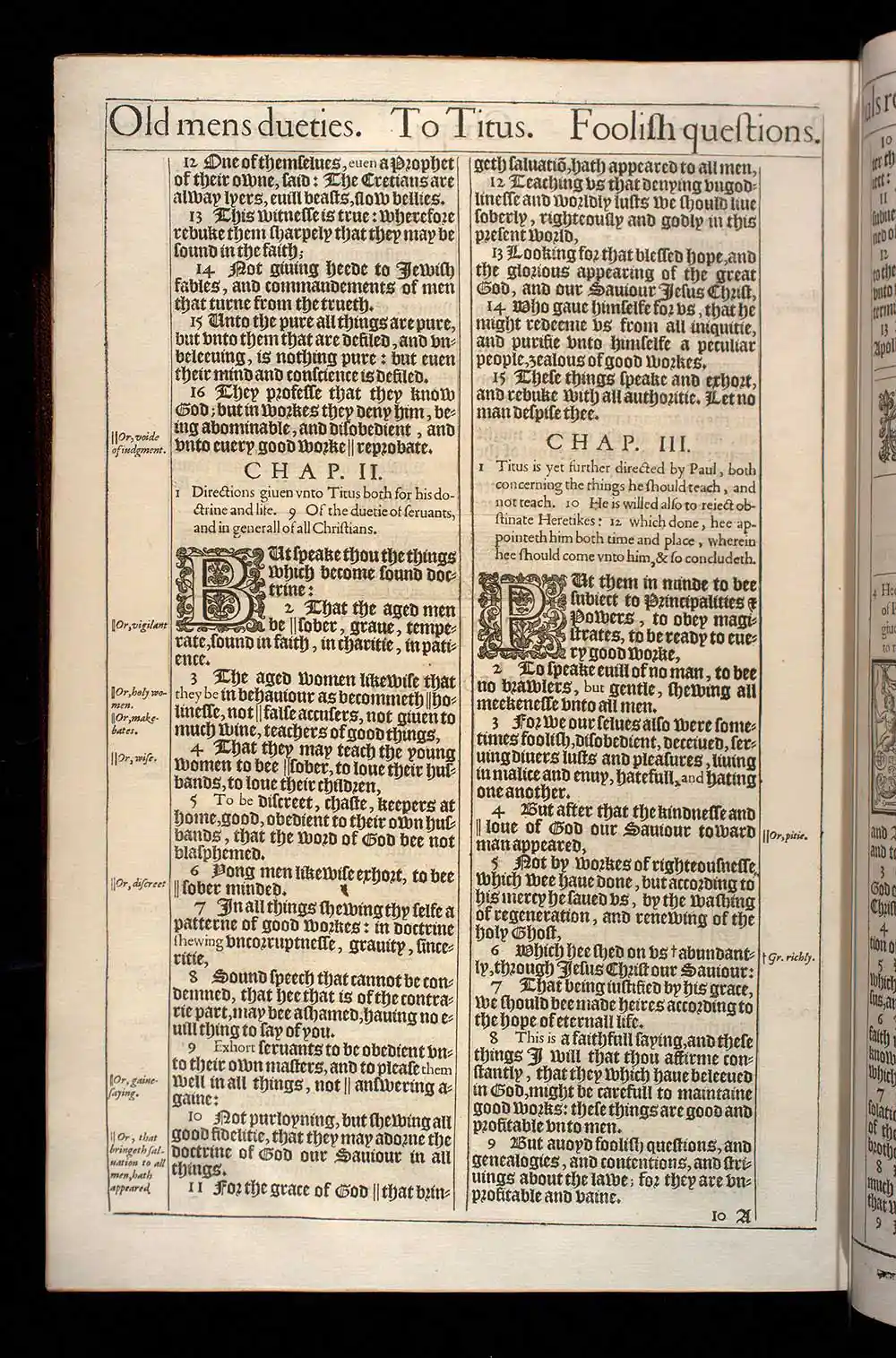 Titus Chapter 1 Original 1611 KJV Bible Scan