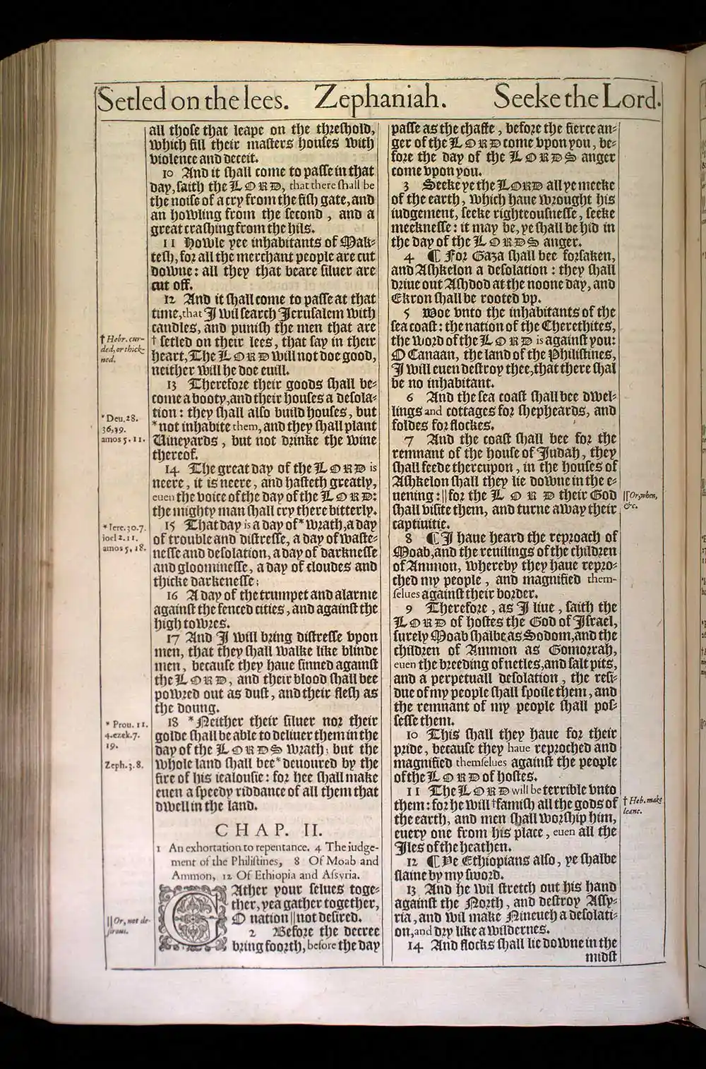 Zephaniah Chapter 2 Original 1611 KJV Bible Scan